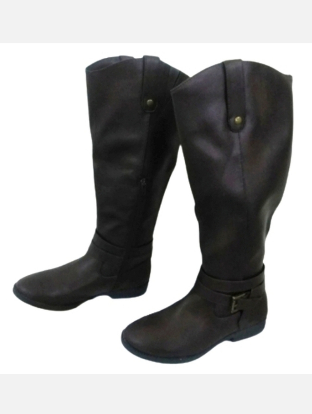Mari A. Ma-Irony Equestrian Smooth Dark Chocolate Brown Black Tall High Boots